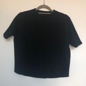 Black Crop Knit Top from Zara